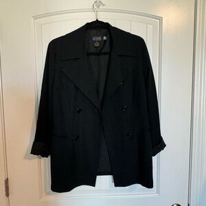 Sanyo 100% wool Classic Black Blazer Jacket size small